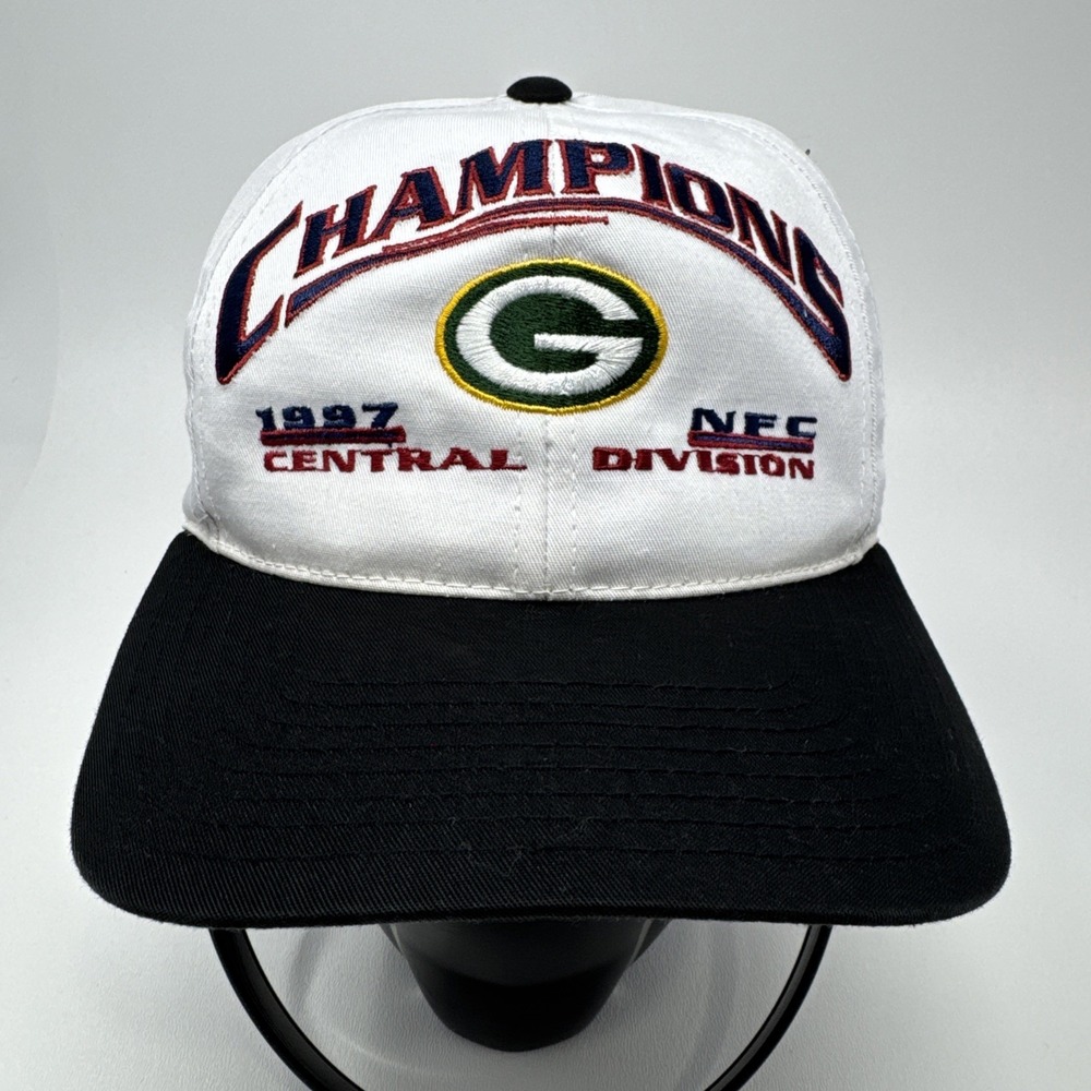 Green‎ Bay Packers Snapback Hat 1997 Central Division Champions Vintage - Picture 7 of 13